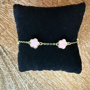 NWT Gold and Pink Flower Bracelet (Kids)